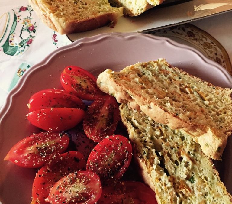 Plumcake salato di zucchine e fiori